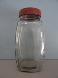 Vintage voorraadpot - glas - bakeliet deksel - VERKOCHT
