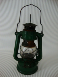 Oud groen stormlampje - VERKOCHT