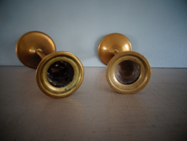 Vintage kandelaren - koper of messing - Set van 2 - VERKOCHT
