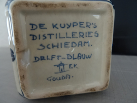 Kruik - Fles De Kuyper's Distilleries schiedam -Delfts blauw - VERKOCHT
