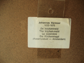 Oude prent - 'Melkmeisje' Johannes Vermeer - VERKOCHT
