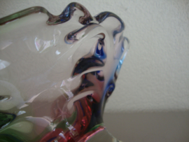 Zware glazen schaal - kleur - VERKOCHT