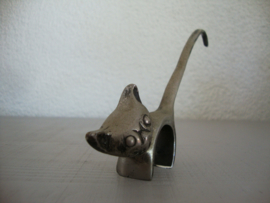 Beeldje poes kat - metaal - VERKOCHT