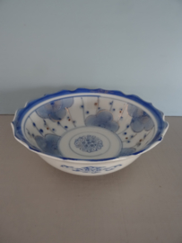 Japanse schaal blauw/wit/goud - VERKOCHT