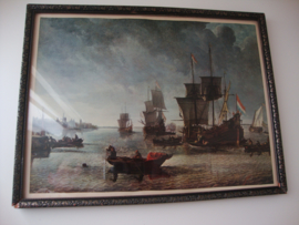 Schilderij Verschuier - Schepen op de Maas - VERKOCHT