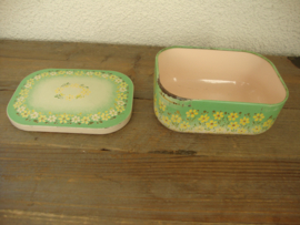 Brocante trommeltje blikje - VERKOCHT