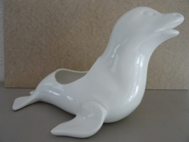 Grote vintage bloempot zeehond - GERESERVEERD