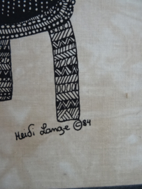 Vintage doek / kunst / schilderij - Heidi lange - VERKOCHT