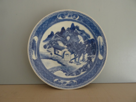 Antiek -Borden - Japans - blauw/wit - wandbord - VERKOCHT