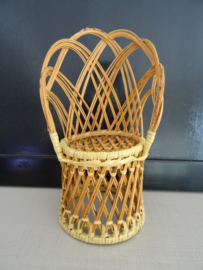 Rotan stoeltje - miniatuur - vintage - VERKOCHT