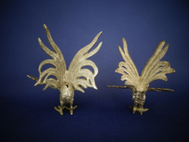 Set van 2 vechtende hanen