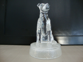 Beeldje glas hond - VERKOCHT