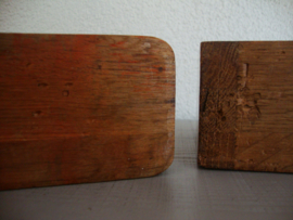 Vintage boekensteunen hout - VERKOCHT