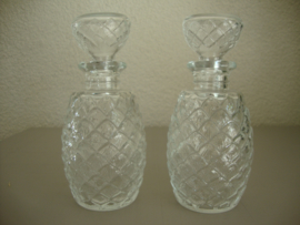 Glazen flesjes - brocante - VERKOCHT