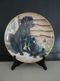 Wandbord - honden - labrador - Nigel Hemming -  VERKOCHT