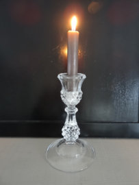Vintage glazen kandelaar - VERKOCHT