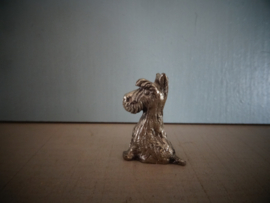 Zilveren miniatuur hondje - Schnauzer