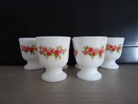 Eierdopjes - vintage - bloemetjes - VERKOCHT