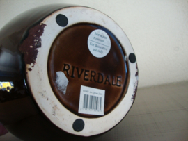 Bruine kruik vaas - Riverdale - VERKOCHT