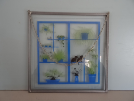 Raamhanger - katten - Coos Storm - glas in lood - VERKOCHT