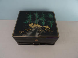 Lakdoos - sieradendoosje met lade - Chinees - vintage - VERKOCHT