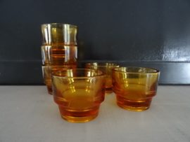 Eierdopjes - glas - amber - VERKOCHT