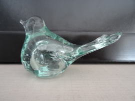 Glazen vogeltje - beeldje - VERKOCHT