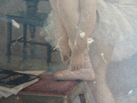 Vintage schilderijtje ballet - brocante - VERKOCHT