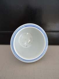 Blauw/wit (bloem)potje - VERKOCHT