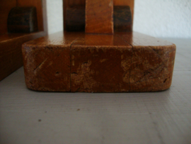 Vintage boekensteunen hout - VERKOCHT