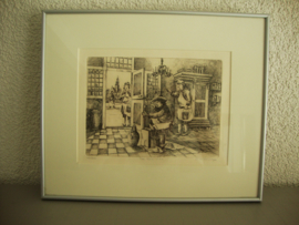 Ets A. Wieringa - De schilder - 146/200 - VERKOCHT