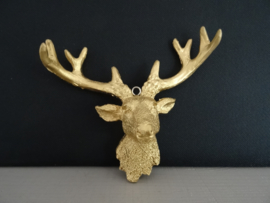 Wanddecoratie - hertje - goudkleurig - VERKOCHT