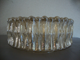Vintage plafonniere - glas - rond - VERKOCHT