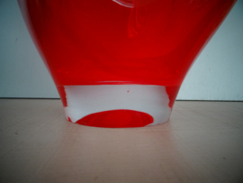 Vintage zakdoek vaas - rood - glas