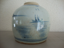 Grote gemberpot - blauw wit - VERKOCHT