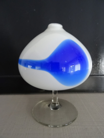 Glazen set - blauw/wit - VERKOCHT