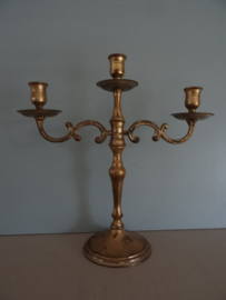 Vintage metalen kandelaar - VERKOCHT