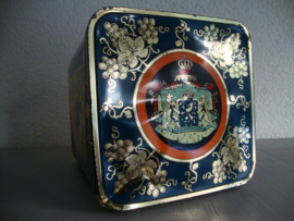Oud blik trommel Van Melle - vogels - VERKOCHT