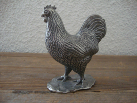 Zilverkleurige kip - beeldje - VERKOCHT