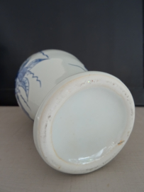 Vaas - Delfts blauw - vogel - handpainted - VERKOCHT