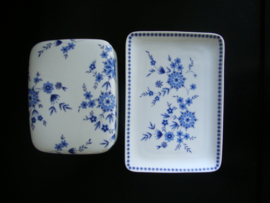 Botervloot- blauw wit - bloemetjes - Bavaria - W.Germany - VERKOCHT