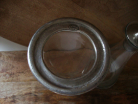 Glazen flesjes met tin - VERKOCHT