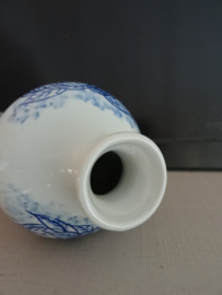 Vaas - Delfts blauw - vogel - handpainted - VERKOCHT