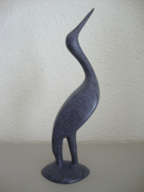 Vintage kraanvogel aardewerk paars - VERKOCHT