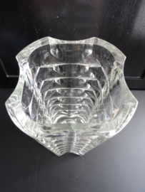 Vintage glazen vaas - dik glas - VERKOCHT