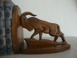 Vintage boekensteunen steenbok - VERKOCHT