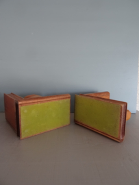 Vintage boekensteunen uil - hout - VERKOCHT