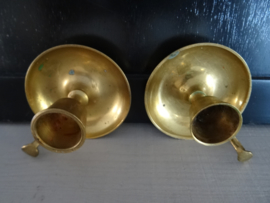 Vintage kandelaar - blaker - koper of messing - VERKOCHT
