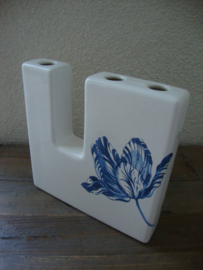 Tulpenvaas blauw wit - VERKOCHT