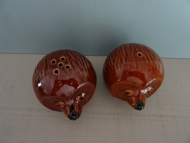 Peper- en zoutstel - egel - vintage - Made in England - VERKOCHT